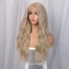 Hustě vlnitá blond paruka Alice se síťkou (lace front)