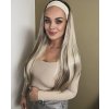 Platinová blond paruka Rosie s čelenkou
