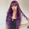 Fialová paruka Katherine vlnitá