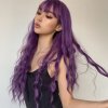 Fialová paruka Katherine vlnitá