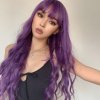 Fialová paruka Katherine vlnitá