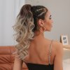 Vlnitý PONYTAIL se skřipcem - ombré blond