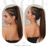 Hedvábný clip in WRAP AROUND PONYTAIL - kaštanově hnědá
