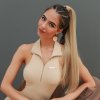 Hedvábný clip in WRAP AROUND PONYTAIL - světlá blond