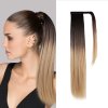 Hedvábný clip in WRAP AROUND PONYTAIL - hnědé ombré