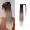Hedvábný clip in WRAP AROUND PONYTAIL - popelavá