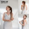 Hedvábný clip in WRAP AROUND PONYTAIL - popelavá