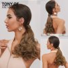 Hedvábný clip in WRAP AROUND PONYTAIL - světle hnědá
