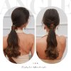 Hedvábný clip in WRAP AROUND PONYTAIL - čokoládová