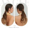 Hedvábný clip in WRAP AROUND PONYTAIL - karamelová