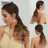 Hedvábný clip in WRAP AROUND PONYTAIL - karamelová