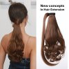Hedvábný clip in WRAP AROUND PONYTAIL -přírodní hnědá