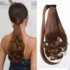 Hedvábný clip in WRAP AROUND PONYTAIL -přírodní hnědá