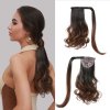 Hedvábný clip in WRAP AROUND PONYTAIL - čokoládová