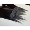 Vlasy clip in 250 g - přírodní černé vlasové příčesky rovné 55 cm