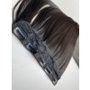 Vlasy clip in 250 g - tmavě hnědé vlasové příčesky rovné 55 cm