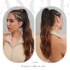 Hedvábný clip in WRAP AROUND PONYTAIL - čokoládové ombré