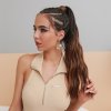 Hedvábný clip in WRAP AROUND PONYTAIL - čokoládové ombré