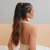 Hedvábný clip in WRAP AROUND PONYTAIL - čokoládové ombré