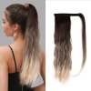 Hedvábný clip in WRAP AROUND PONYTAIL - stříbrné ombré