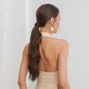Hedvábný clip in WRAP AROUND PONYTAIL - tmavý nugát