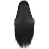 Dlouhá černá paruka Amelia s čelenkou