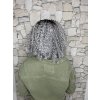 Bílá kudrnatá paruka Esperanza se síťkou (lace front)