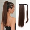 Hedvábný clip in WRAP AROUND PONYTAIL - hnědá s lehkým melírem