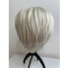 Stříbrná paruka z pravých a umělých vlasů Pixie