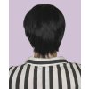 Krátká černá paruka z pravých a umělých vlasů Lora