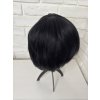 Černá paruka z pravých a umělých vlasů Flora