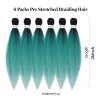 Vlasové příčesky KANEKALON 6 ks -  oceánově modrá