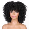 Černá afro paruka Sam s ofinou