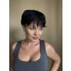 Pixie černá paruka z pravých a umělých vlasů Taylor