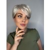 Měsíční bílá pixie paruka z pravých a umělých vlasů Willa