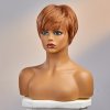 Měděná pixie paruka z pravých a umělých vlasů Cora