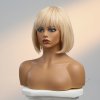 Mandlová pixie paruka z pravých a umělých vlasů Maya