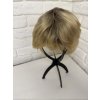 Zlatá blond pixie paruka z pravých a umělých vlasů Candy