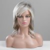 Bílo-stříbrná paruka z pravých a umělých vlasů Sail