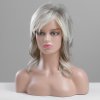 Bílo-stříbrná paruka z pravých a umělých vlasů Sail