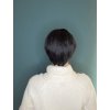 Černá krátká paruka z pravých a umělých vlasů Lima
