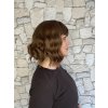 Čokoládově hnědá vlnitá mikádo paruka Tris s ofinou