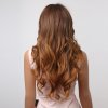 Vlnitá hnědá paruka s melírem Bosna