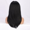 Černá paruka Isabel s ofinou na obě strany