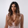 Dlouhá hnědá baleáž paruka Eva