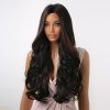 Dlouhá černá paruka Nikki s melírem