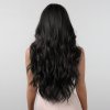 Dlouhá havraní černá paruka Olina s ofinou