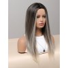 Černá paruka Helen se stříbrným melírem a konečky