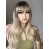 Blond paruka Alexis s tmavými kořínky a ofinou