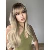 Blond paruka Alexis s tmavými kořínky a ofinou